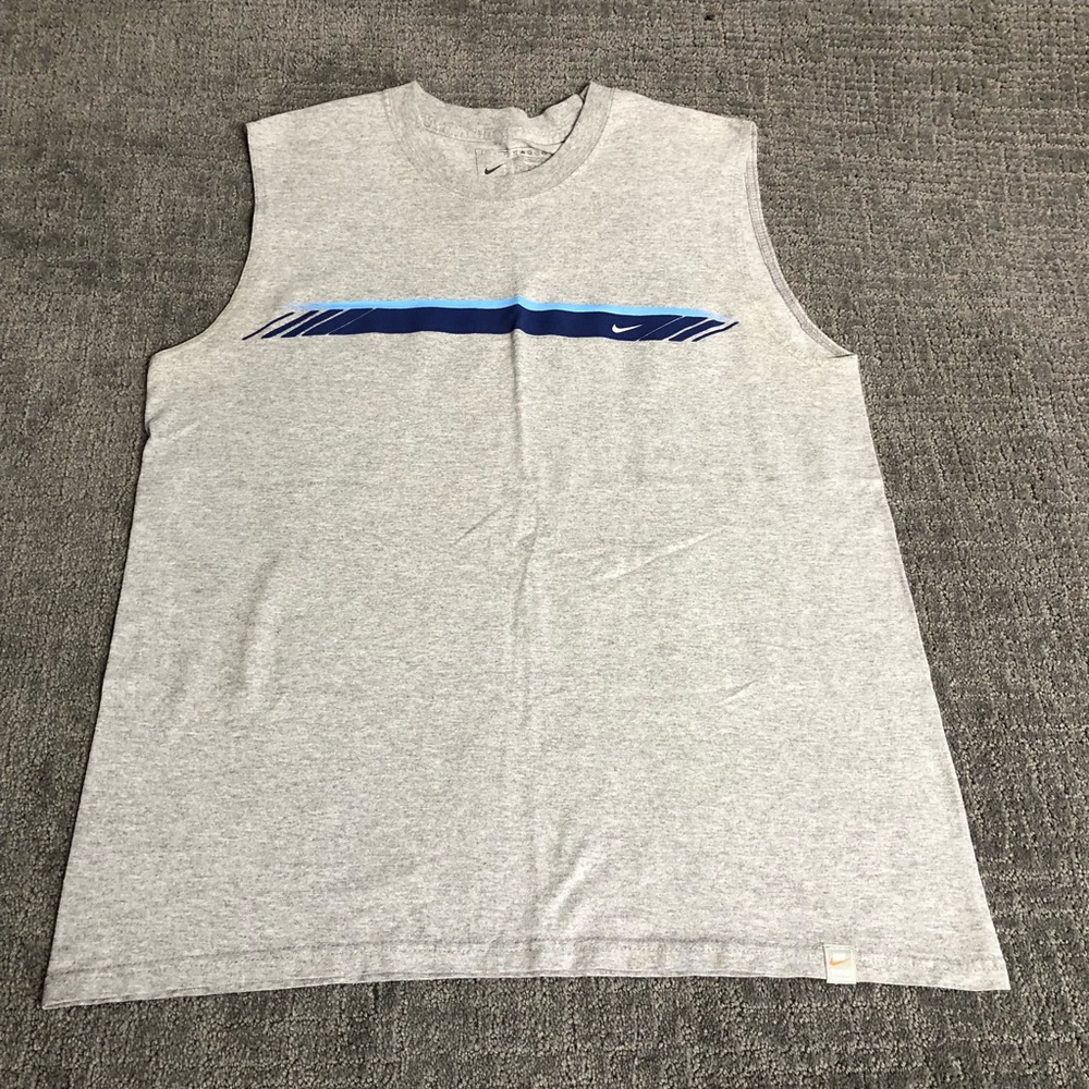 Vintage Nike Gray Swimwear with Orange Logo